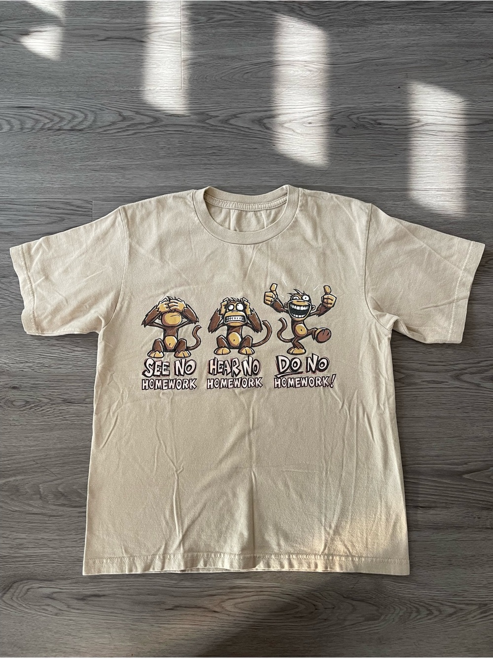 Y2K VTg monkey homework shirt